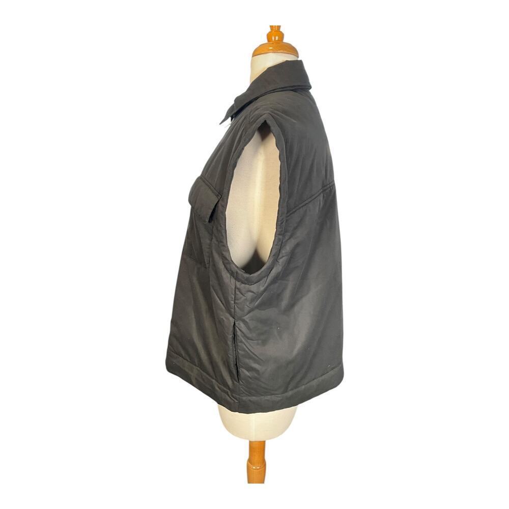Calia by Carrie Underwood Black Puffer Vest SZ Medium Zip Front Utility Pockets - Picture 4 of 12
